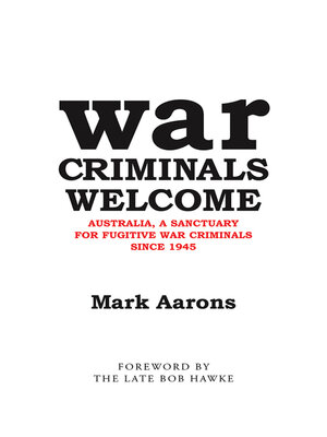 cover image of War Criminals Welcome